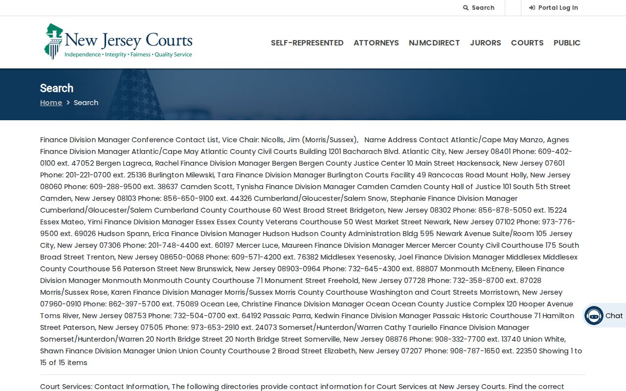 East Windsor residents directory New Jersey Courts case search categories